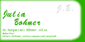 julia bohmer business card